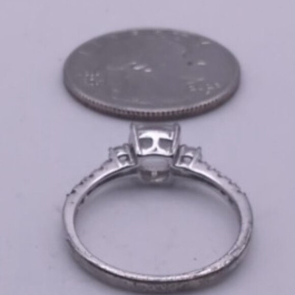 925 Sterling 2 pc Ehagement Ring with band and GENUINE Diamonds - Picture 5 of 11